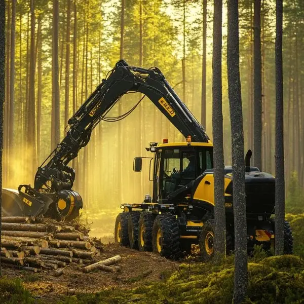 harvester operating in forest-1